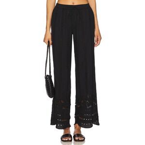 Damson Madder Martina Trousers Pants Broderie Cutout Straight Leg S 6 284777